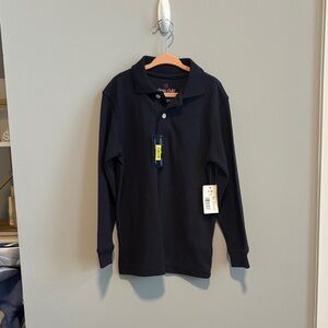 NWT Navy Class Club Easy Care Long Sleeve Polo Shirt size 4/5